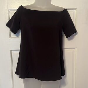 Black off the shoulder shirt
